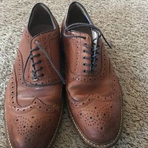 Ashton Gray Leather Wingtip Dress Shoes